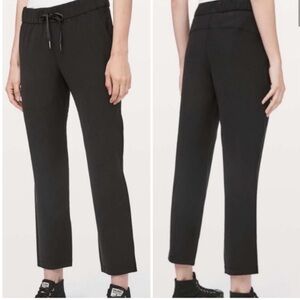 🎁Like New Lululemon Athletica On the Fly Black Drawstring Joggers LW5AHOS- 6